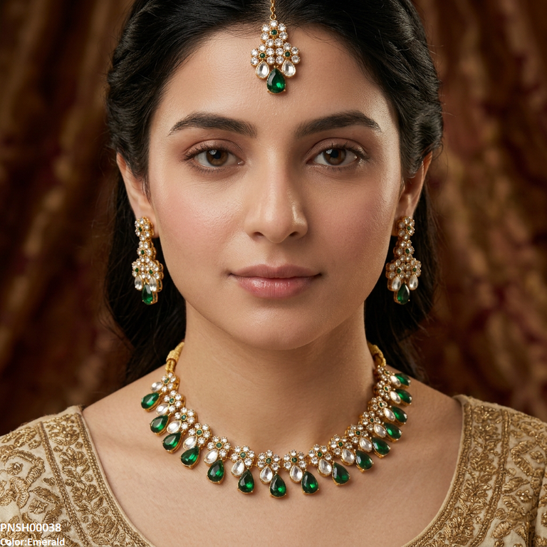 Flower/Tear Necklace Set