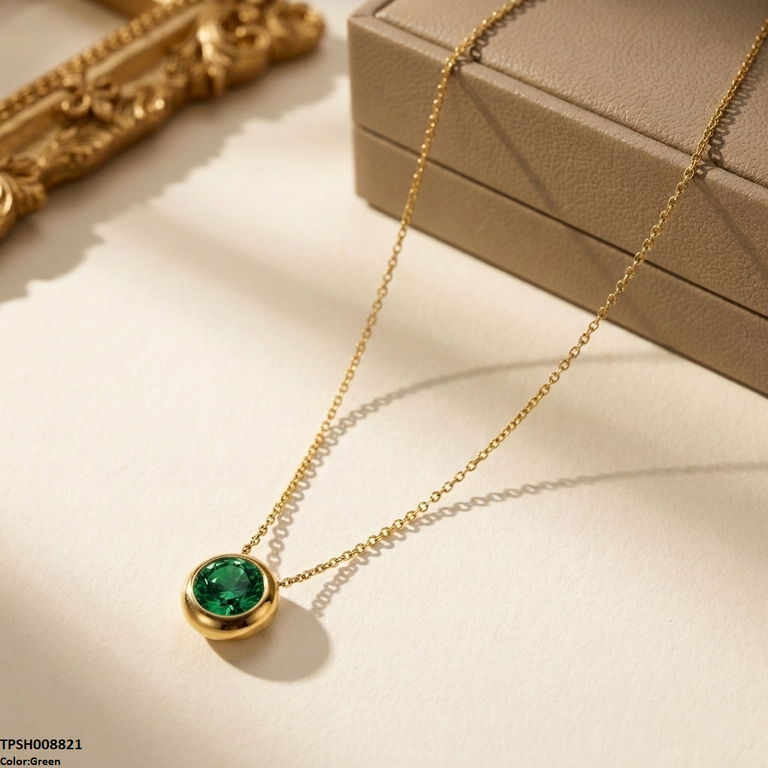 Stainless Steel Round Drop Pendant