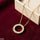 Stainless Steel Zircon Round Pendant