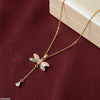 Stainless Steel Zircon Butterfly/Tear Drop Pendant