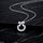 Stainless Steel Zircon Bow/Round Pendant