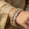 Round Stone Bangle Set