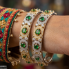 Round Stone Bangle Set