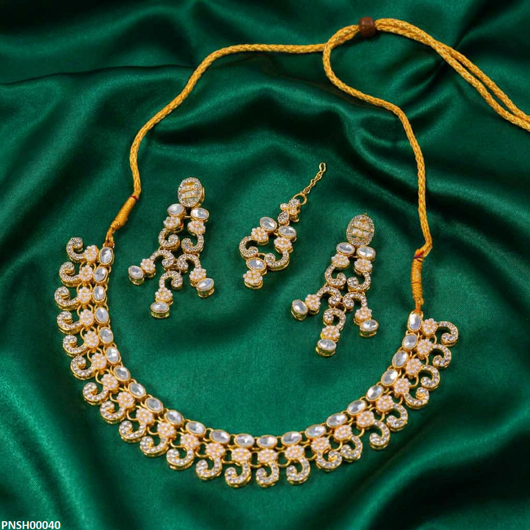 Round Flower Necklace Set