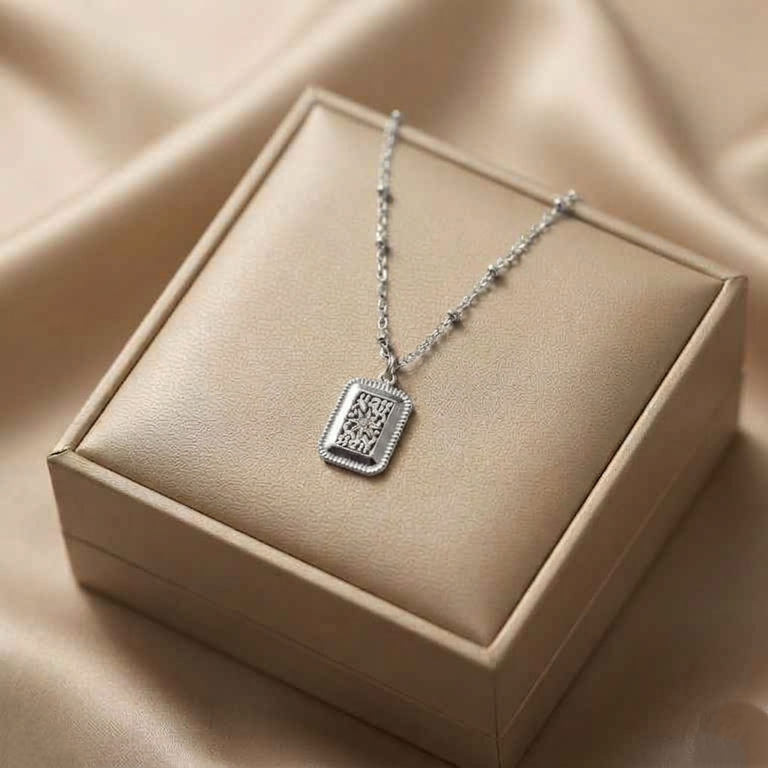 Stainless Steel Rectangle Pendant