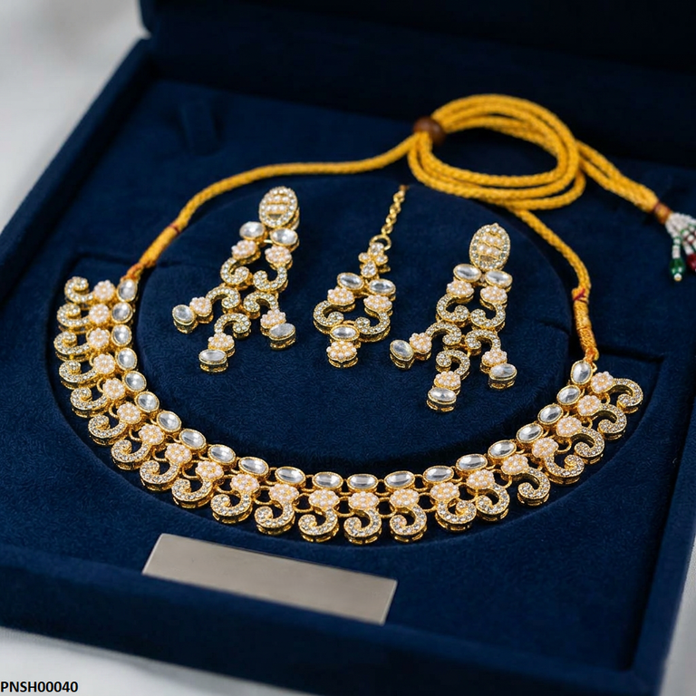 Round Flower Necklace Set