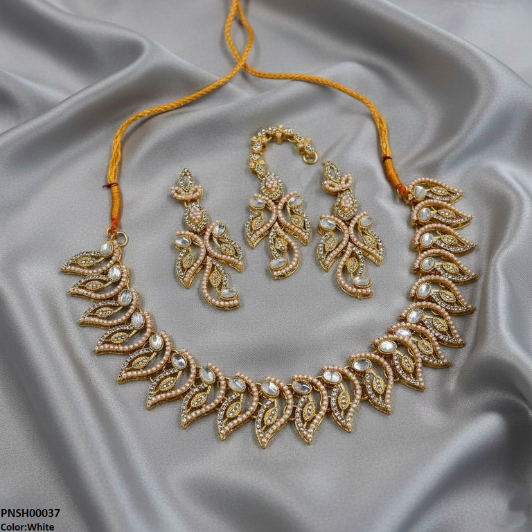 Oval Leaf Necklace Set