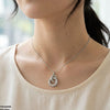 Stainless Steel Zircon Double Round Pendant