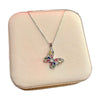 Multi Stone Butterfly Necklace