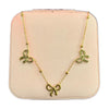Stainless Steel 18k 3 Motifs Coquette Necklace