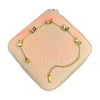 Stainless Steel 18k 5 Motifs Chain Bracelet