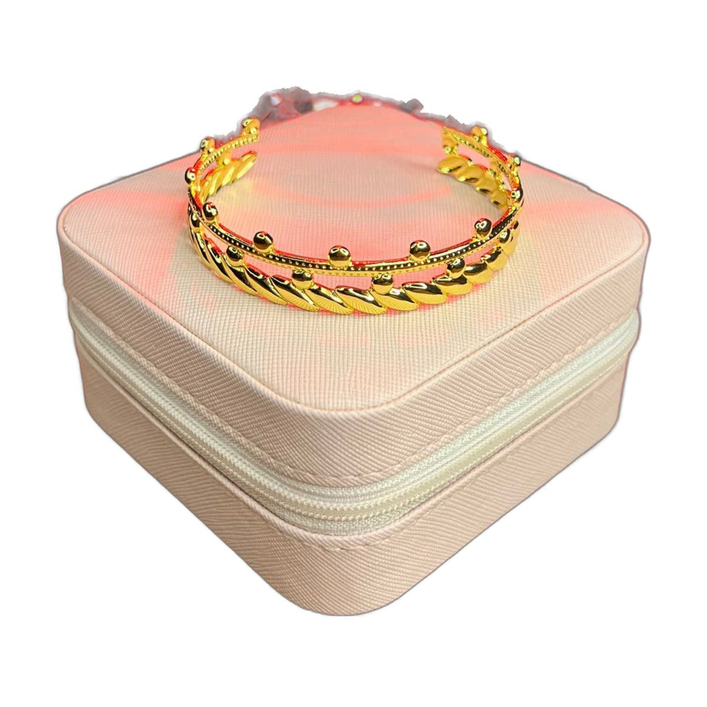 Stainless Steel 18k Aurelia Crown Adjustable Cuff