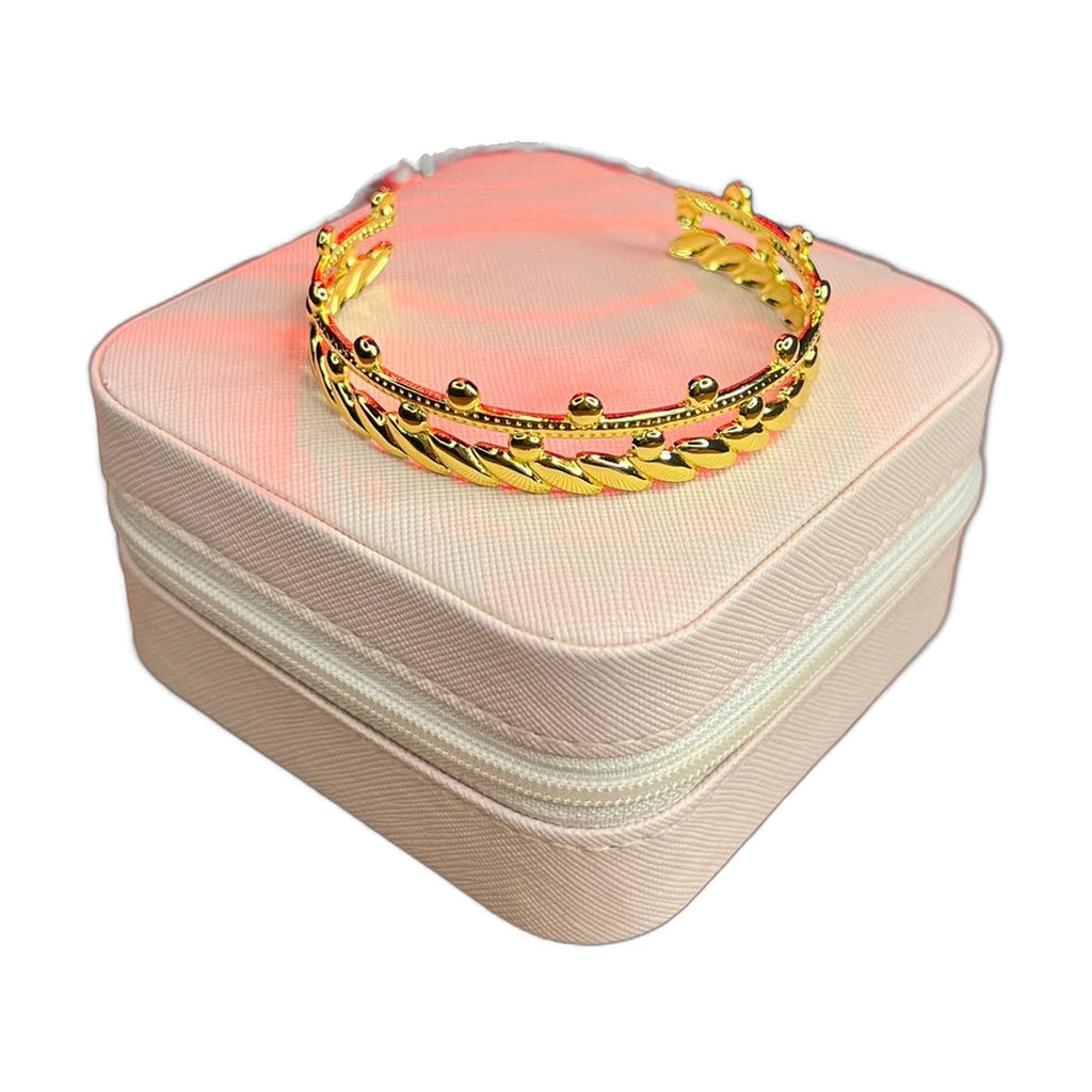 Stainless Steel 18k Aurelia Crown Adjustable Cuff