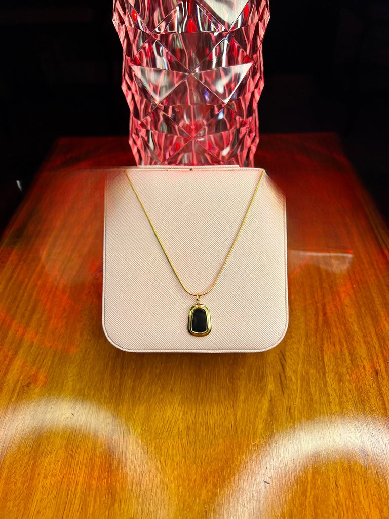 Stainless Steel 18k Black n Gold Fine Chain Necklace