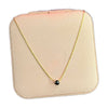Stainless Steel 18k Black Stone Diamond Cut Necklace