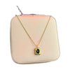 Stainless Steel 18k Black Stone Orbit Necklace