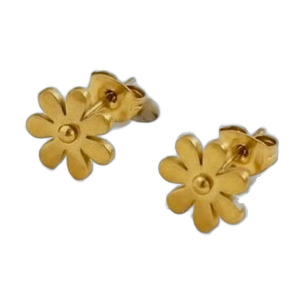 Stainless Steel 18k Blossom Gold Earrings