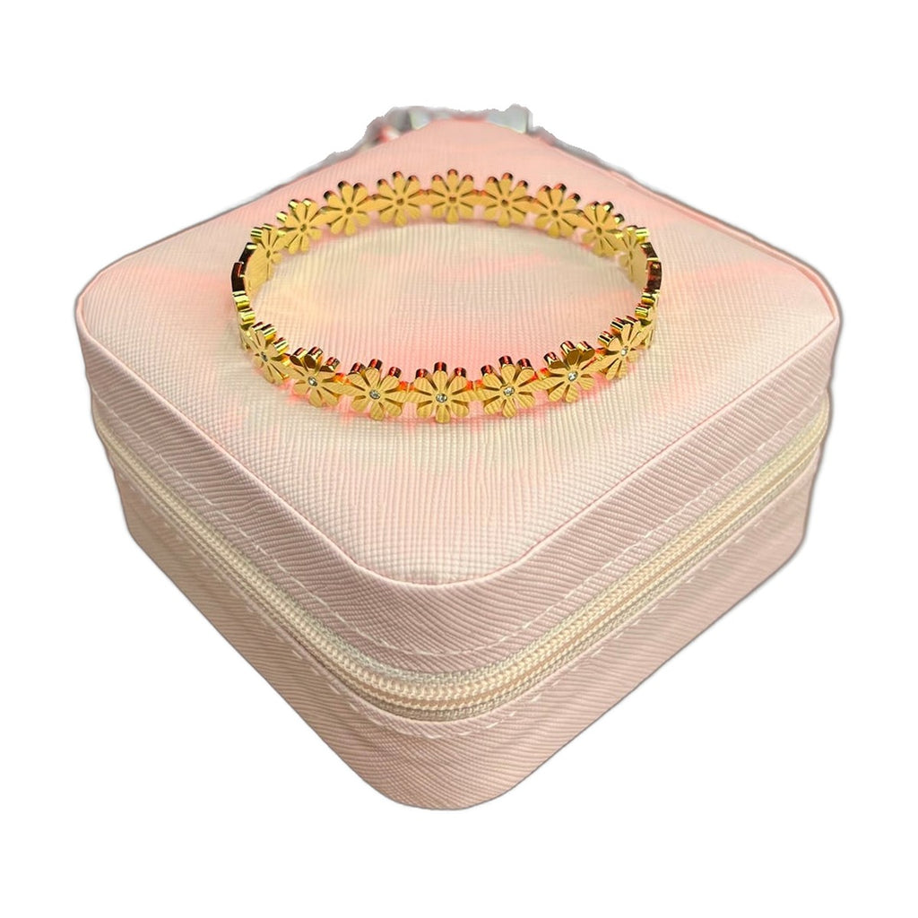 Stainless Steel 18k Blossom Handcuff