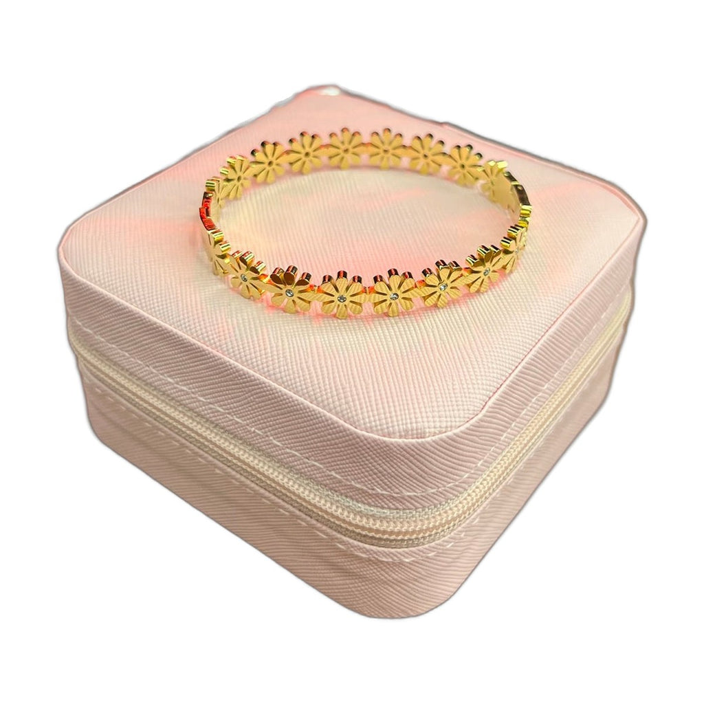 Stainless Steel 18k Blossom Handcuff