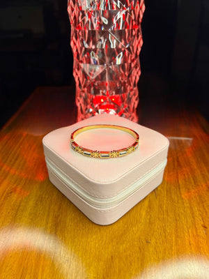 Stainless Steel 18k Blossom Reflection Cuff