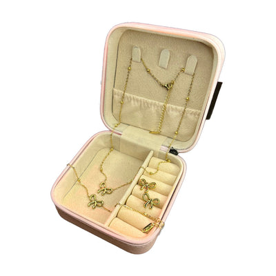 Stainless Steel 18k Bow Design 3pc Set