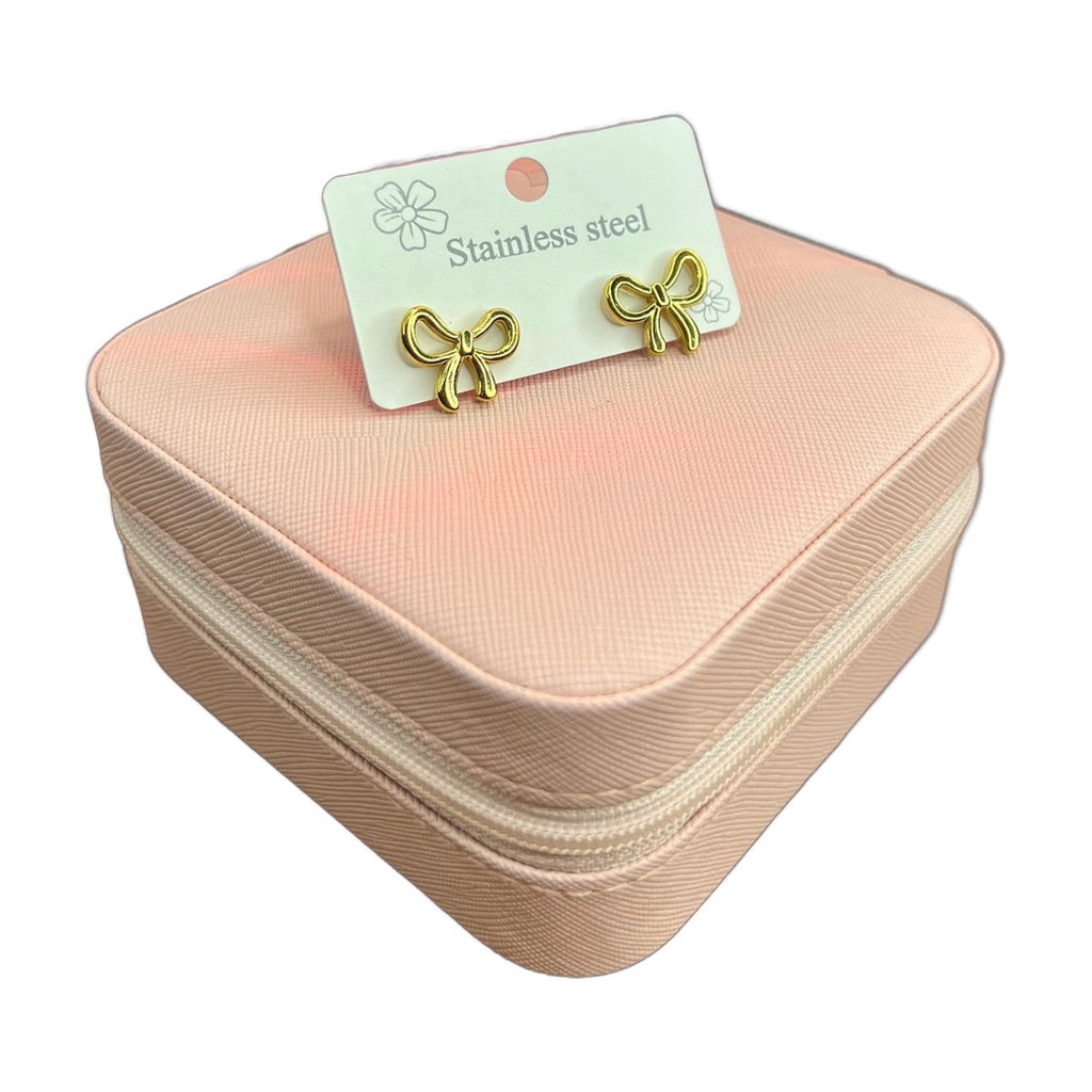 Stainless Steel 18k Bow EarStuds