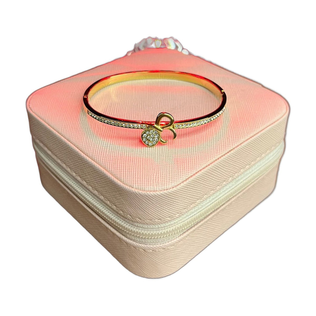 Stainless Steel 18k Bow Gold Luxury Cuff