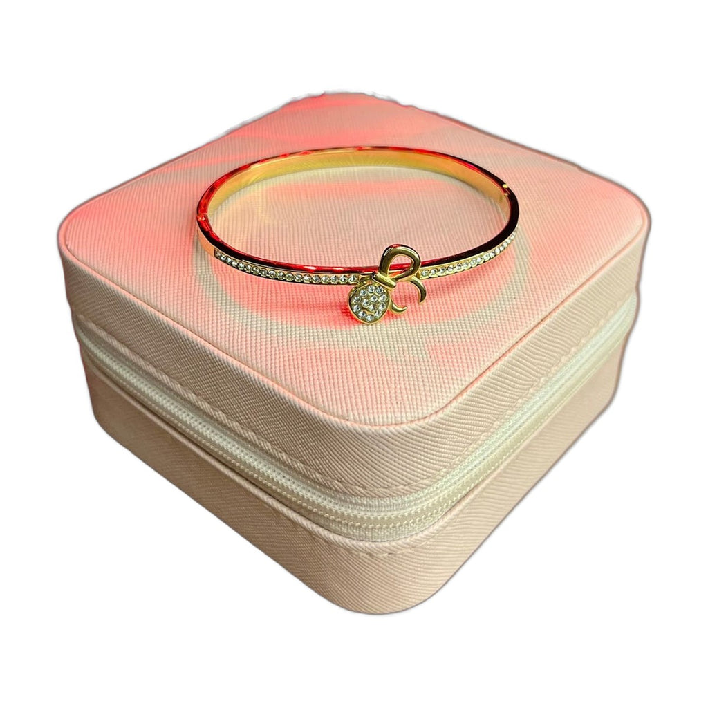 Stainless Steel 18k Bow Gold Luxury Cuff