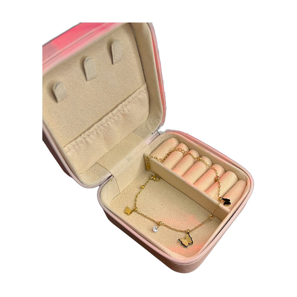 Stainless Steel 18k Butterfly Gold Anklet