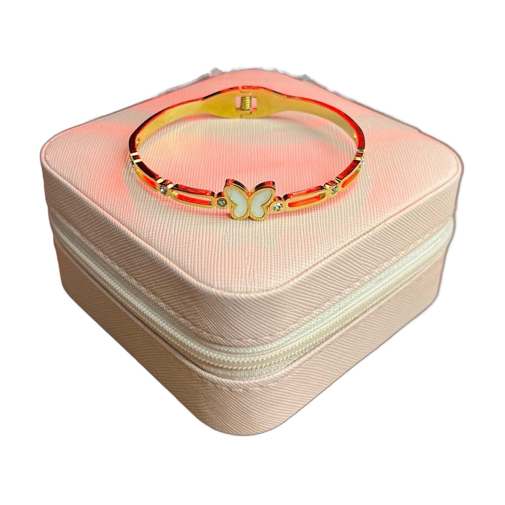 Stainless Steel 18k Butterfly Lux Bangle
