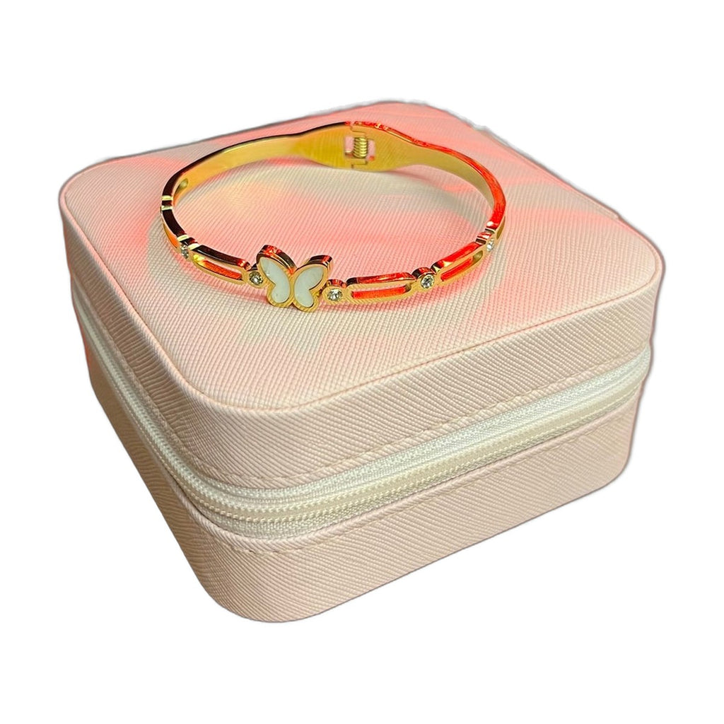 Stainless Steel 18k Butterfly Lux Bangle