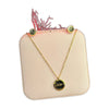 Stainless Steel 18k Shell Necklace Earring Set (Black)