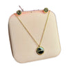 Stainless Steel 18k Shell Necklace Earring Set (Black)