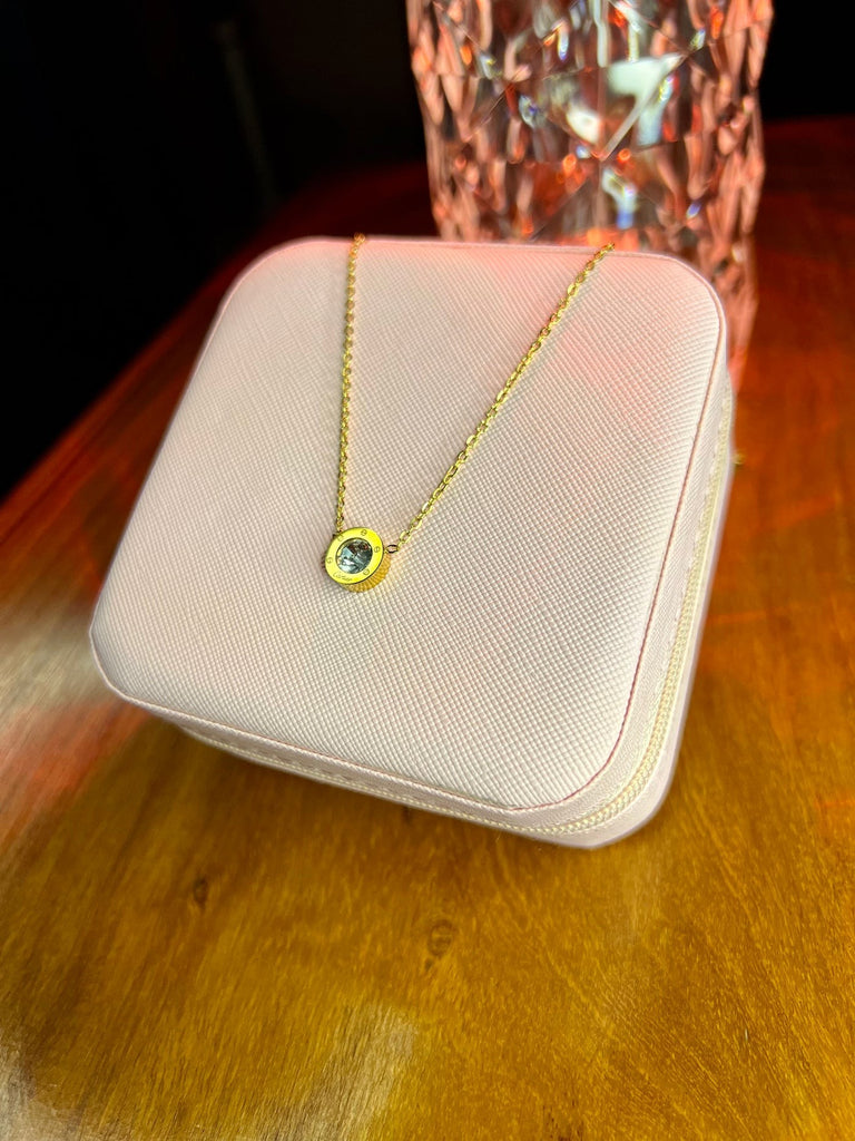 Stainless Steel 18k Stone Necklace