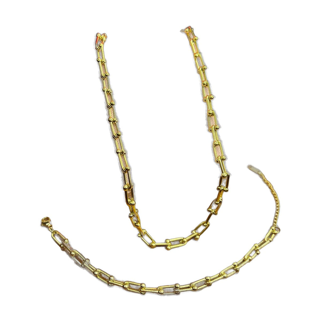 Stainless Steel 18k Chain Link 3pc Set