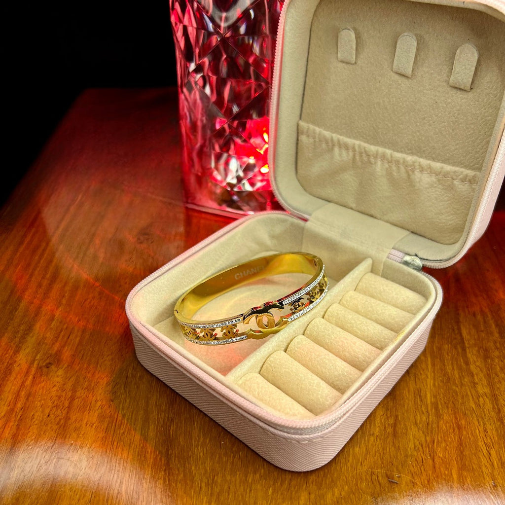 Stainless Steel 18k Gold Luxury Bangle