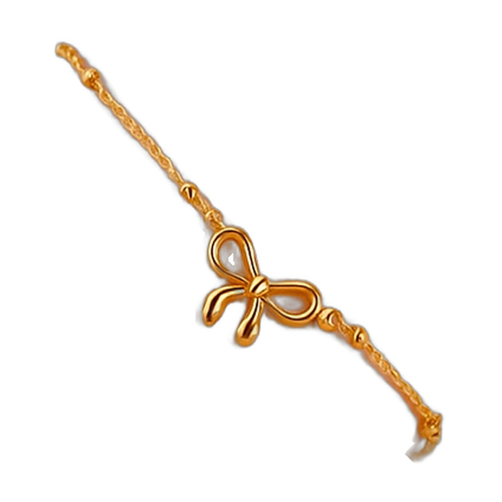 Stainless Steel 18k Good Bow Bracelet
