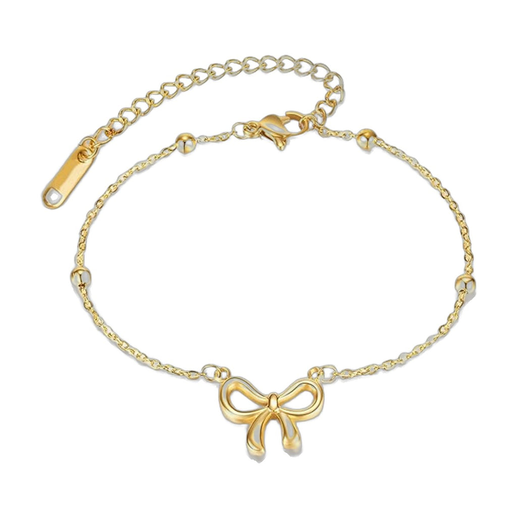 Stainless Steel 18k Good Bow Bracelet
