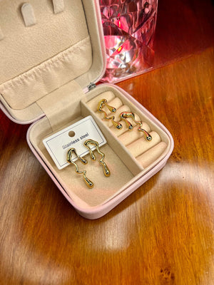 Stainless Steel 18k Chunky Gold EarStuds