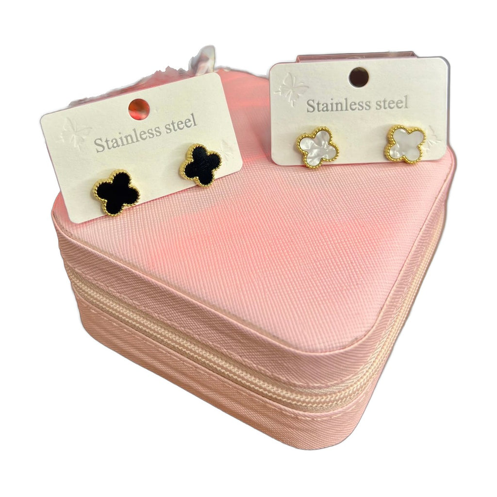 Stainless Steel 18k Clover Studs