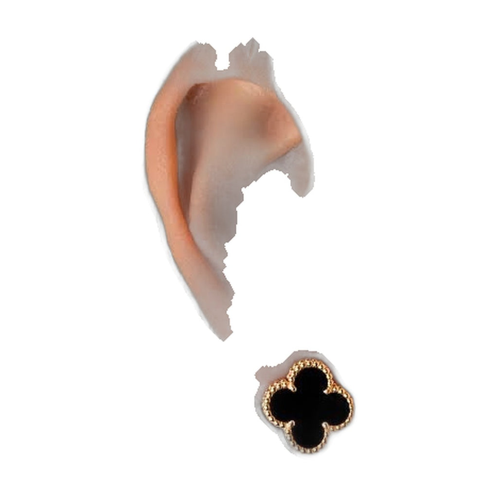 Stainless Steel 18k Clover Studs