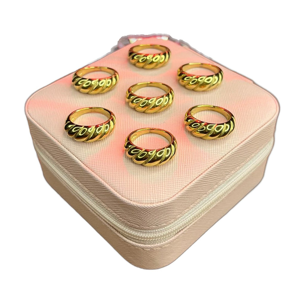 Stainless Steel 18k Croissant Ring