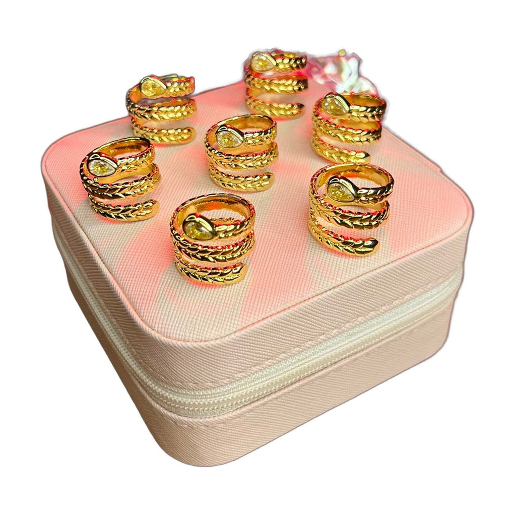 Stainless Steel 18k Crown Twist Ring