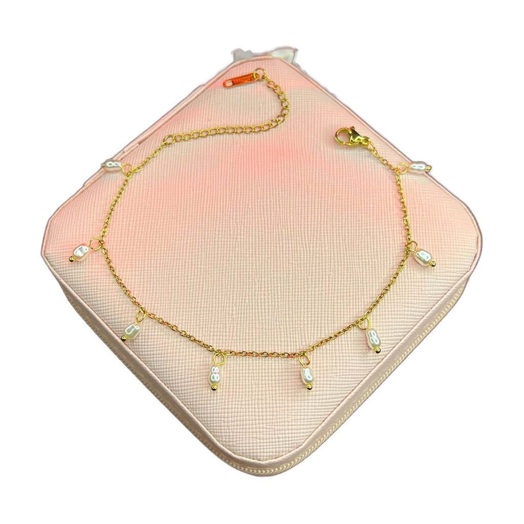 Stainless Steel 18k Dainty Glow Anklet