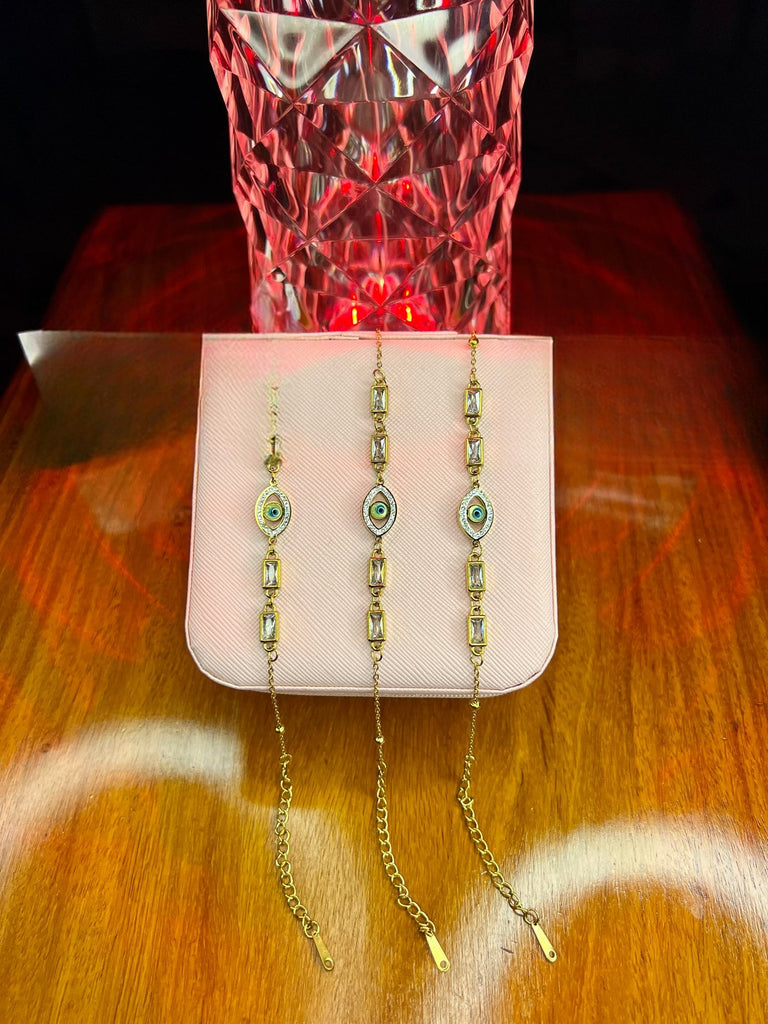 Stainless Steel 18k Divine Eye Stone Bracelet
