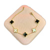 Stainless Steel 18k Double Side Black/White Clover Bracelet