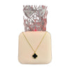 Stainless Steel 18k Double Side Clover Black/White Necklace