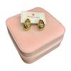 Stainless Steel 18k Drop Cross Bars Luxury EarStuds