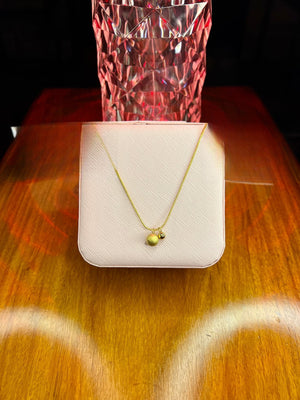 Stainless Steel 18k Duo Ball Necklace