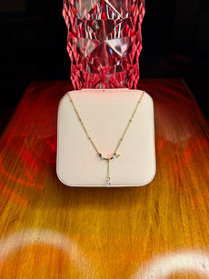 Stainless Steel 18k Eclora Stone Necklace